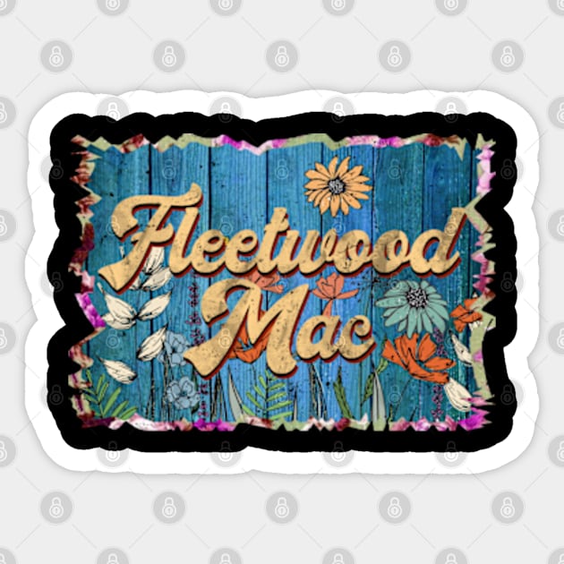 Retro Fleetwood Name Flowers Mac Limited Edition Proud Classic Styles Sticker by Friday The 13th